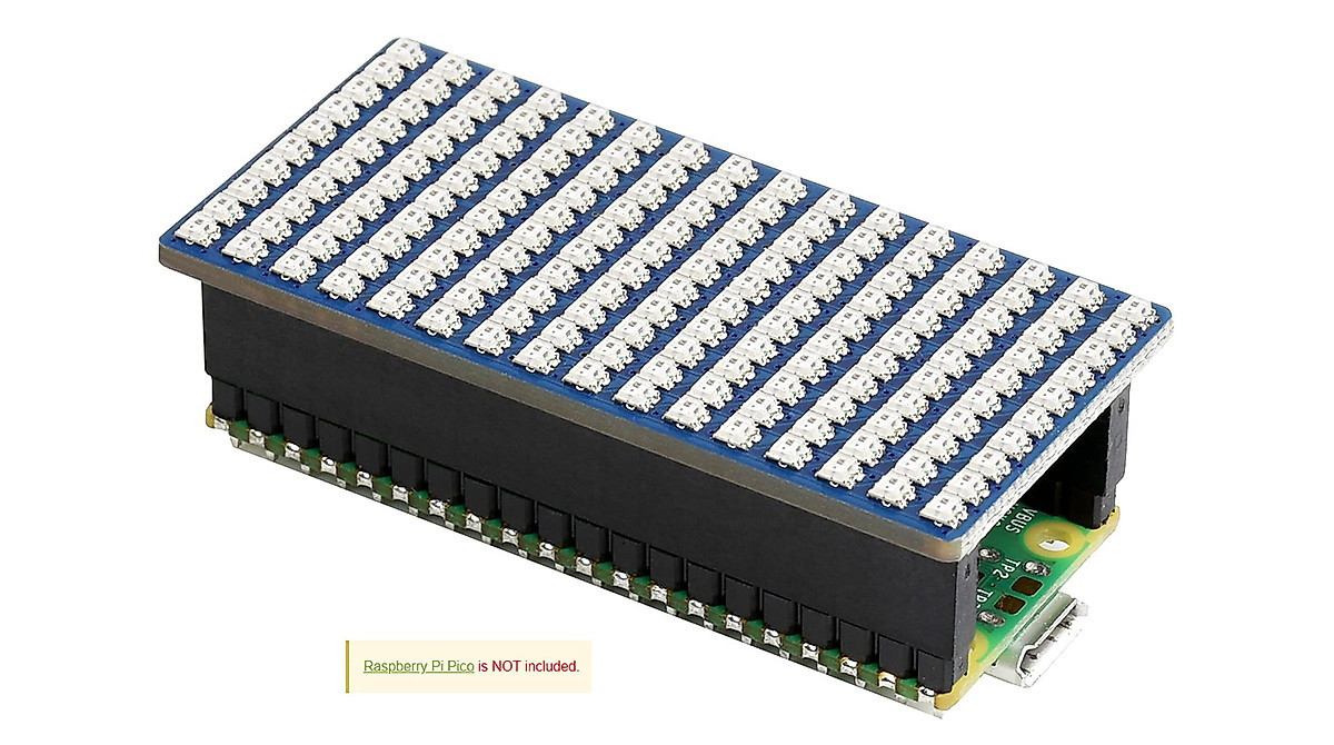 Vibrant RGB LED Matrix Module for Raspberry Pi Pico