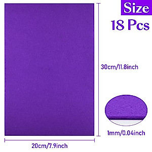 MIAHART 18 Pcs Felt Fabric Sheets for DIY Crafts & Sewing