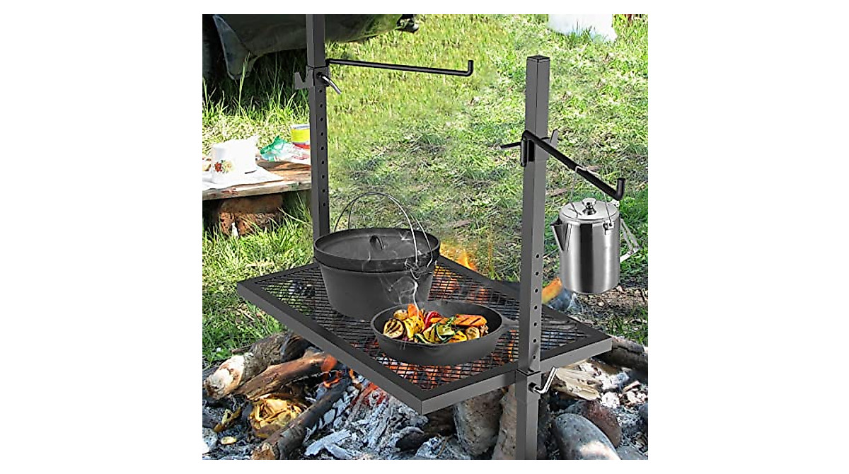 Only Fire Adjustable Grill Rotisserie System for Outdoor Cooking