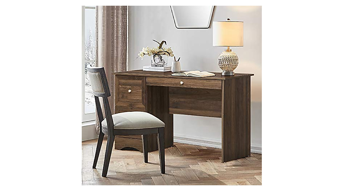 Compact Vintage Computer Desk with Ample Storage