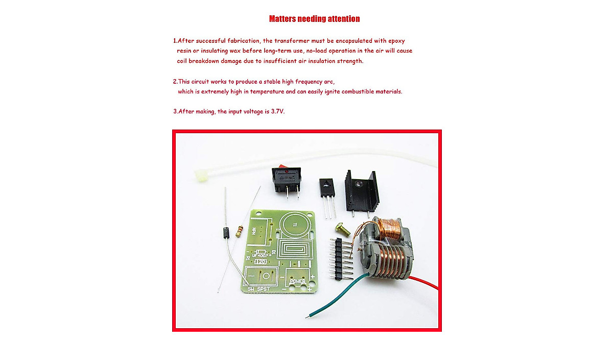 Comidox 15KV Boost Generator Kit for DIY Electronics