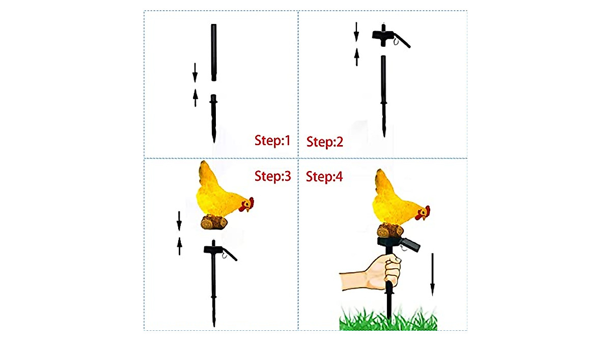 Chuangfeng Solar Chicken Light - Outdoor Garden Decor & Solar Light