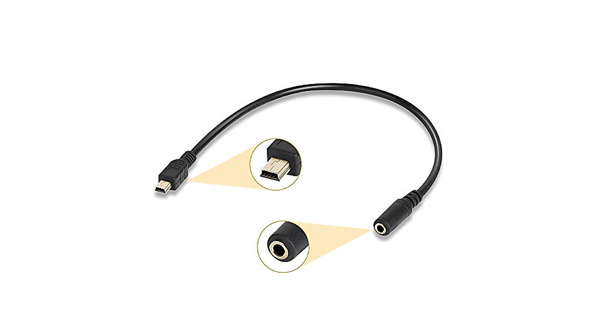 Onvian 3.5mm Female to 5 Pin Mini USB Microphone Adapter