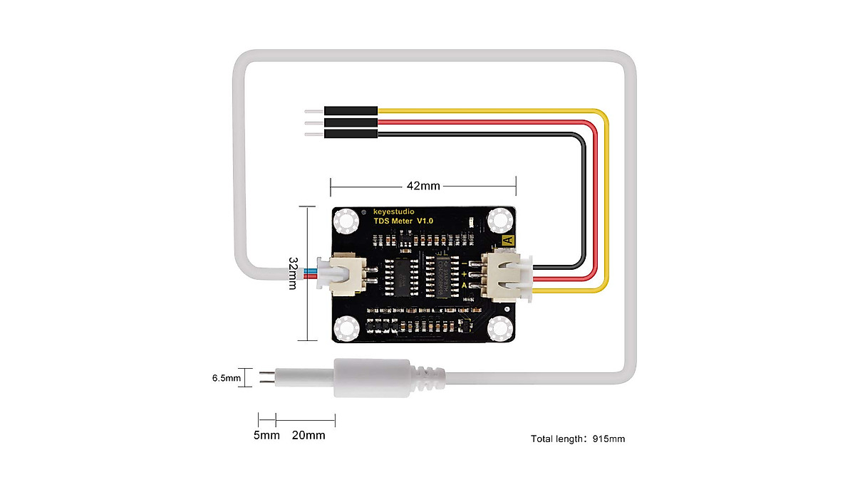 KEYESTUDIO TDS Water Quality Sensor for Arduino - Easy to Use & Accurate