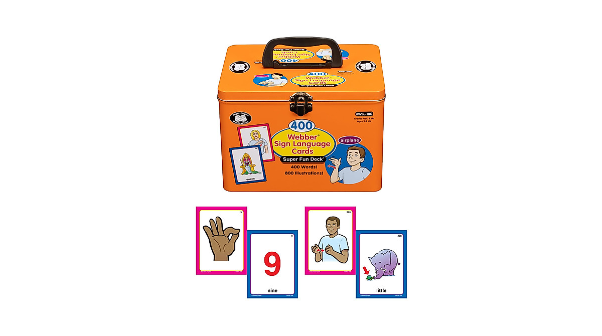 Learn ASL with 400 Fun Sign Language Flash Cards for Kids