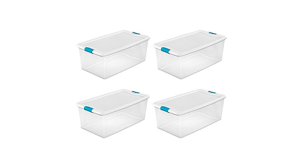 Sterilite 106 Quart Storage Box - Clear & Stacking