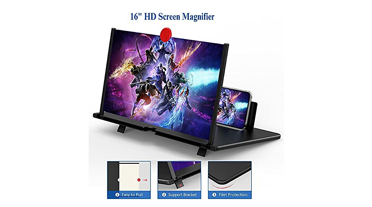 16-Inch Phone Screen Magnifier – Enjoy Movies in HD