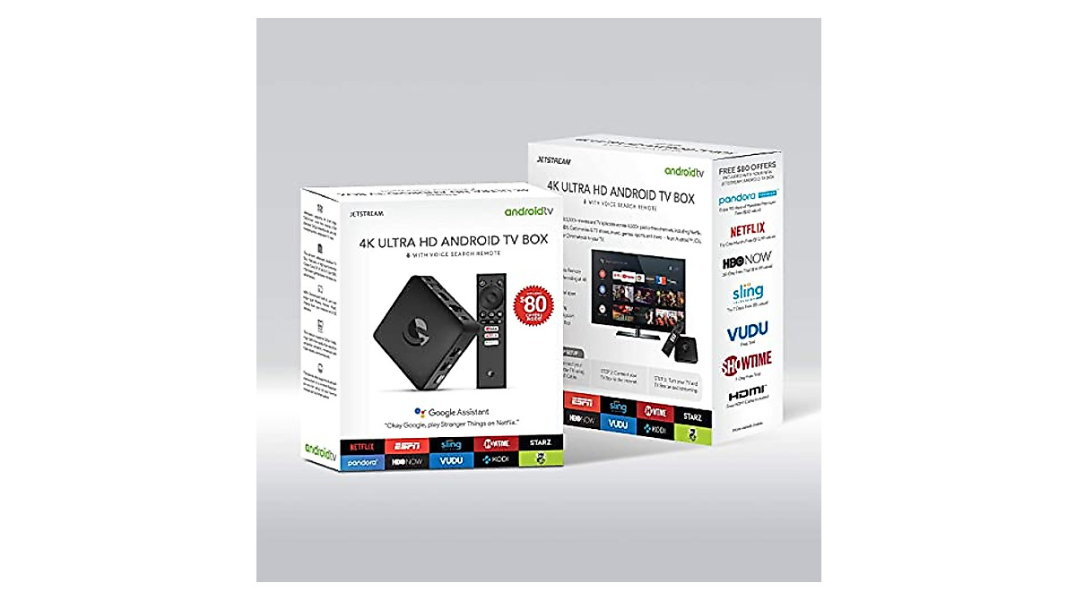 Ematic 4K Ultra HD Android TV Box with Google Assistant Remote