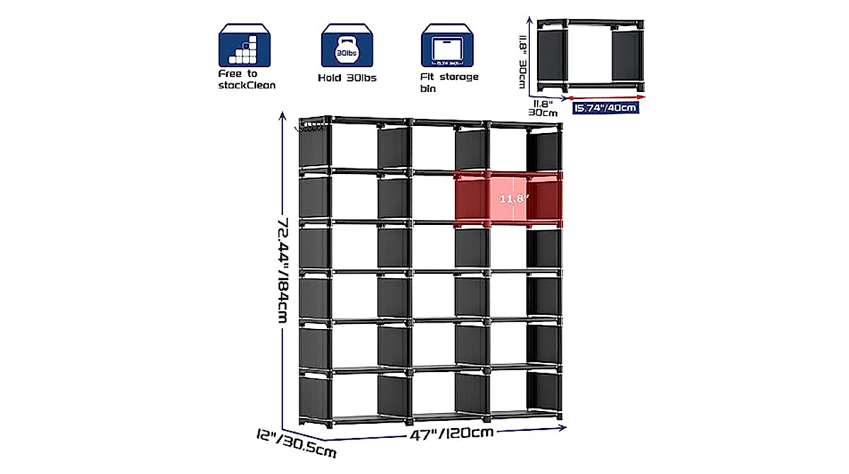 Mavivegue Extra Large 18 Cube Storage Organizer