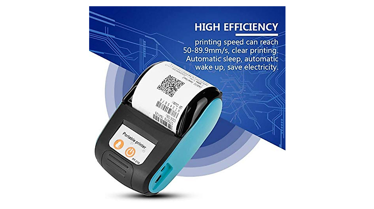 Portable Bluetooth Thermal Printer PT-210 for Mobile Receipts