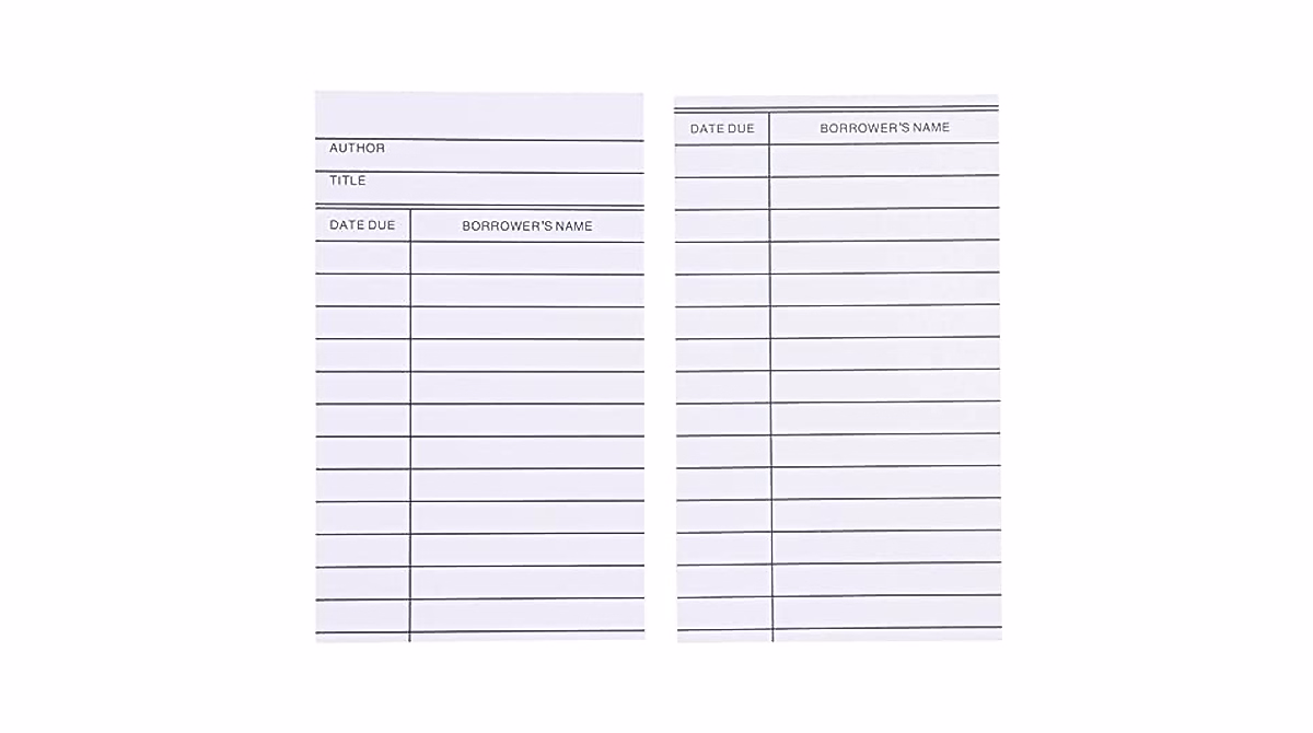 250-Pack Library Cards for Easy Book Tracking