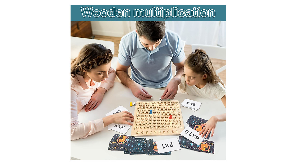 HOTBEST Wooden Multiplication Board - Fun Math Learning Toy