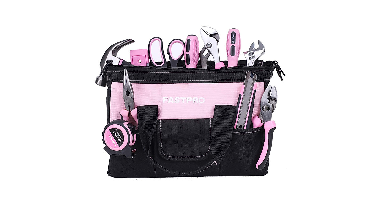 FASTPRO 232-Piece 20V Pink Cordless Drill & Home Tool Set for DIY & Repairs