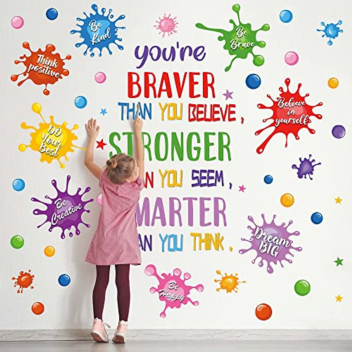 Colorful Inspirational Quotes Wall Decals for Kids