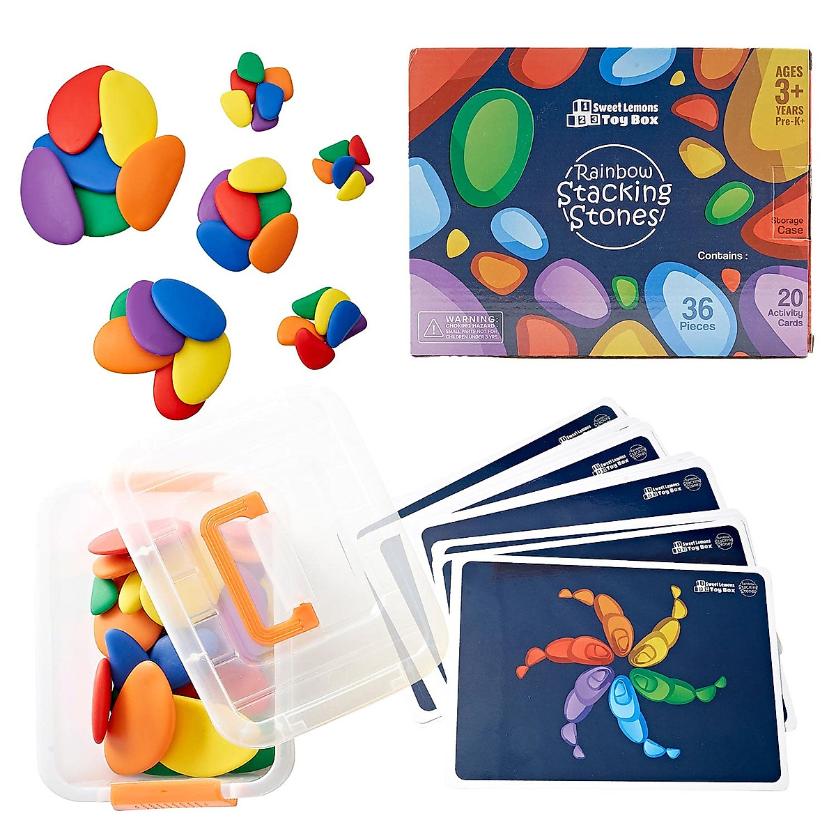 Rainbow Stacking Stones Set for Learning & Fun