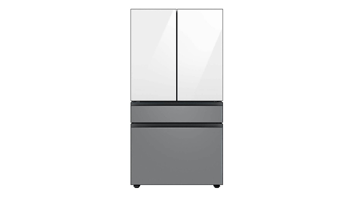 Samsung Bespoke 4-Door Refrigerator Gray Glass Panel