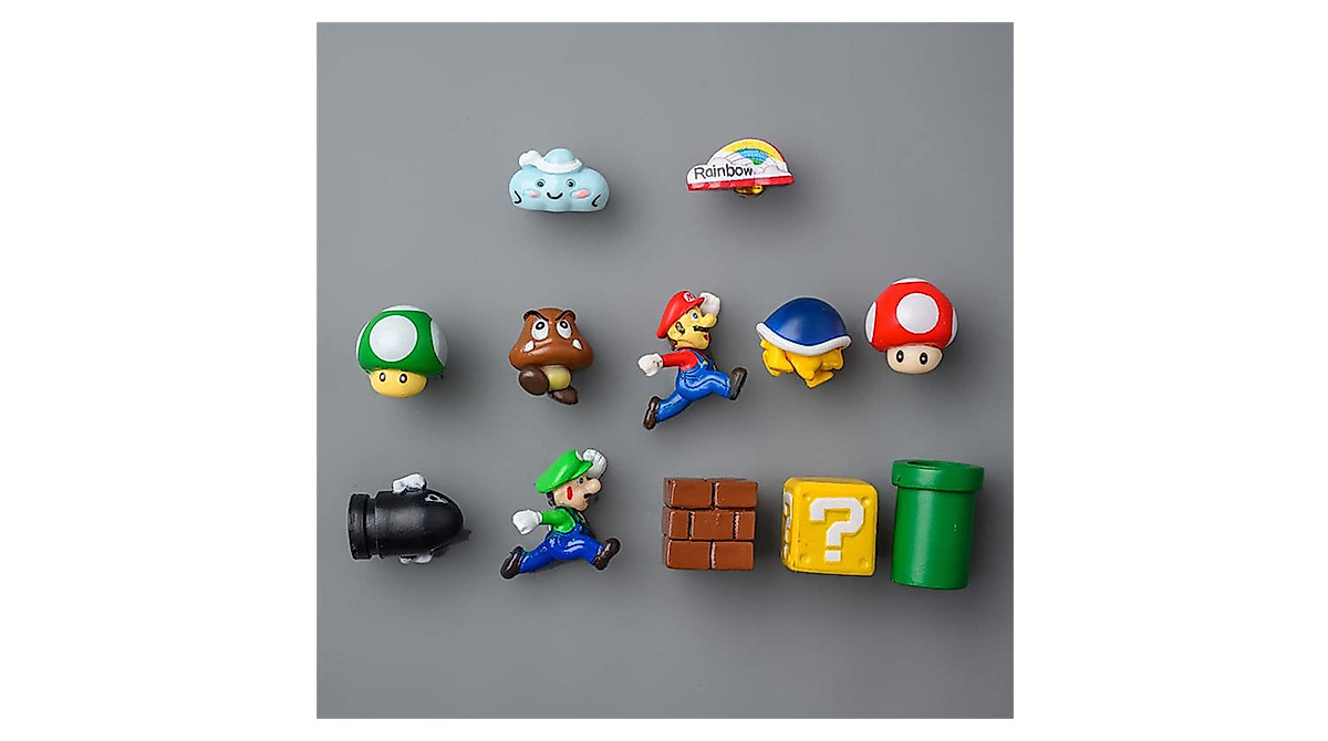 Super Mario Fridge Magnets Set - 20 Vibrant Character Magnets
