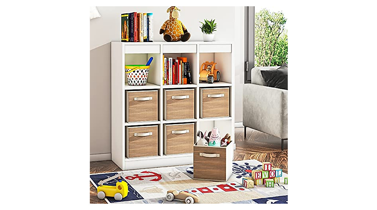 Wisdom Star 11" Foldable Fabric Storage Bins - 6 Pack