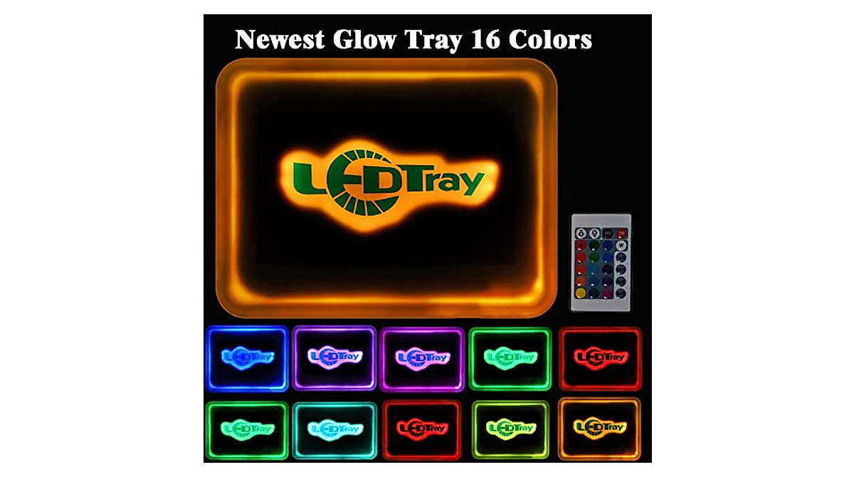 LED Rolling Tray - 16 Color Rechargeable Glow Tray