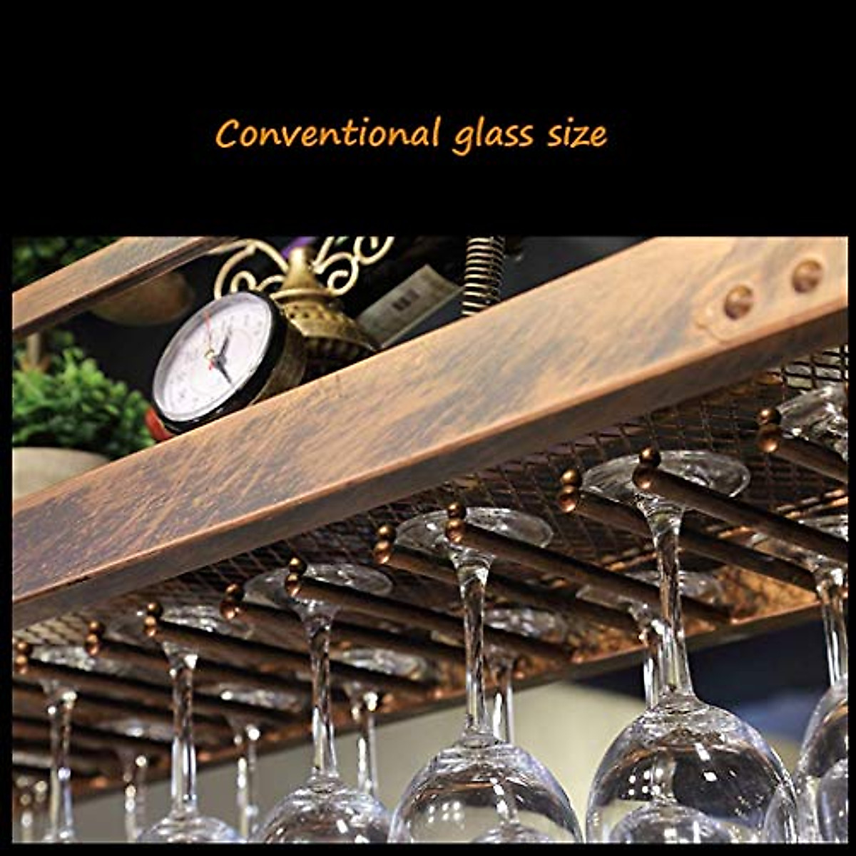 FIZDI Floating Bar Unit & Ceiling Wine Rack - Industrial Style