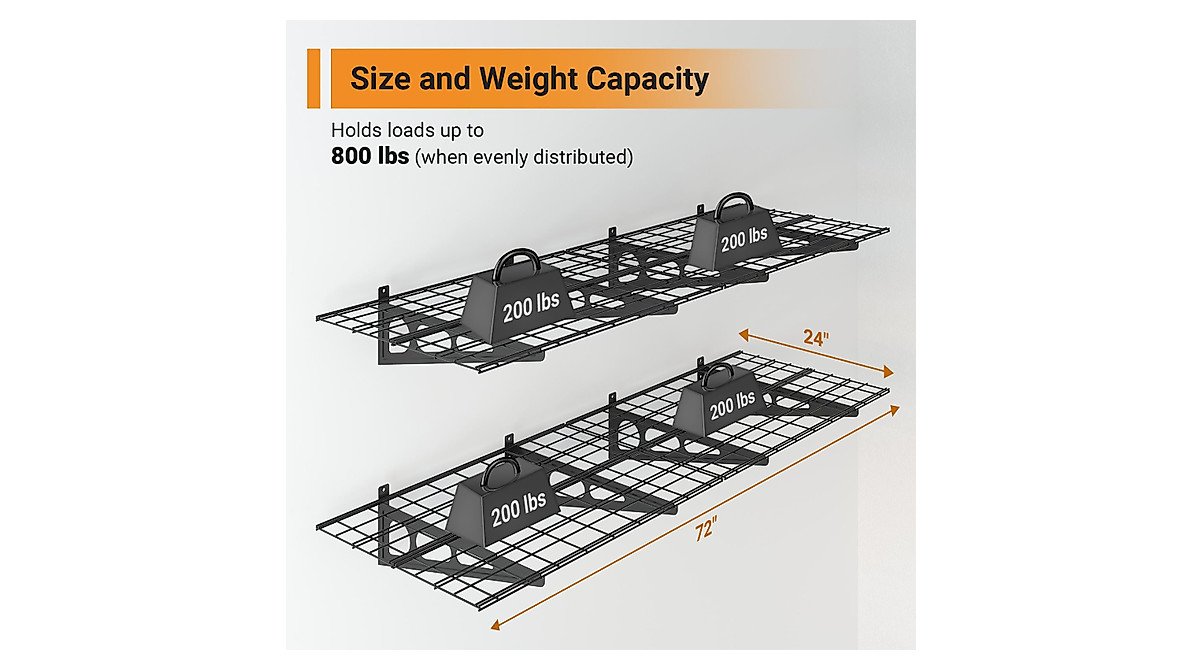 eShelf 2x6 ft Garage Shelving - Heavy-Duty Storage