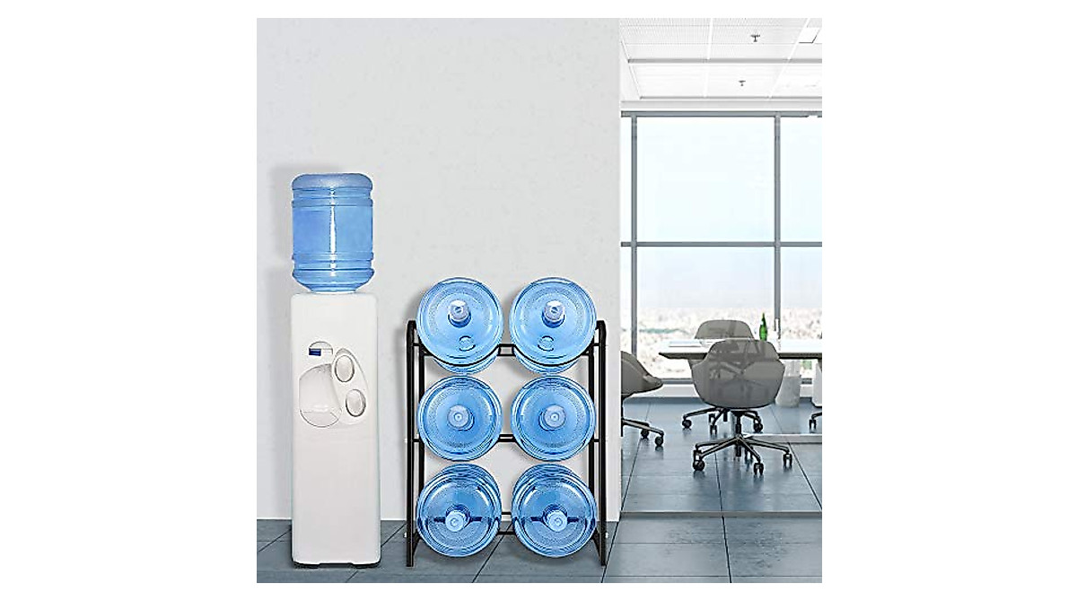 Water Bottle Storage Rack - Organize 6 Water Jugs Efficiently