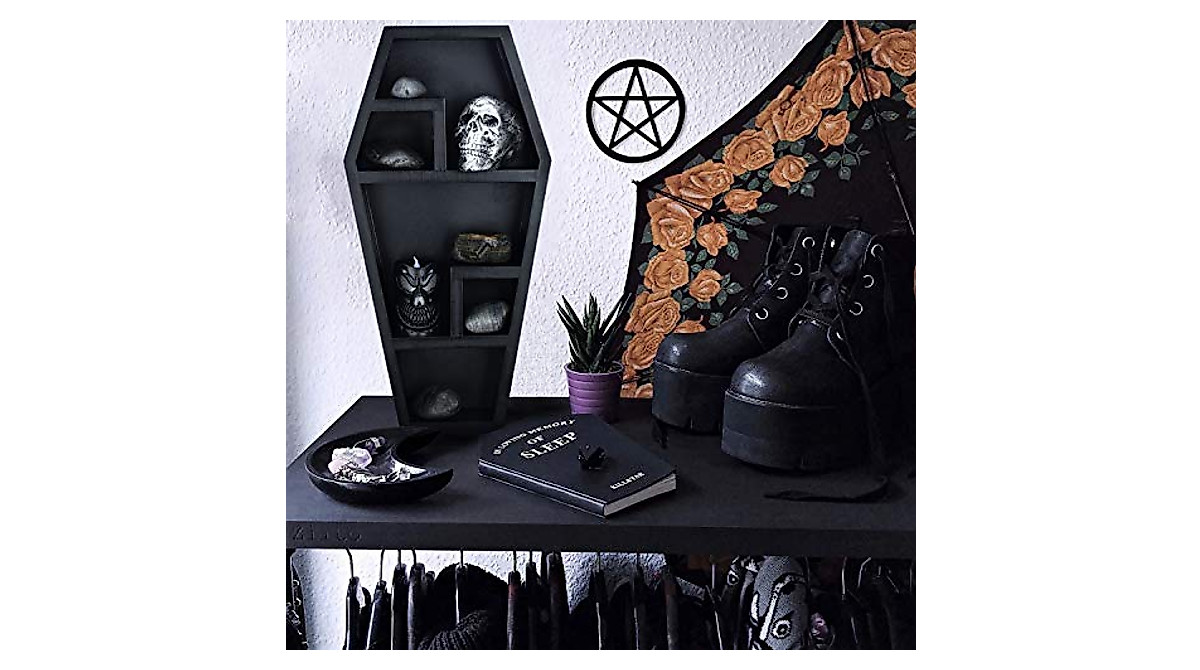 Gothvanity Coffin Shelf - Large Gothic Decor for Display or Storage