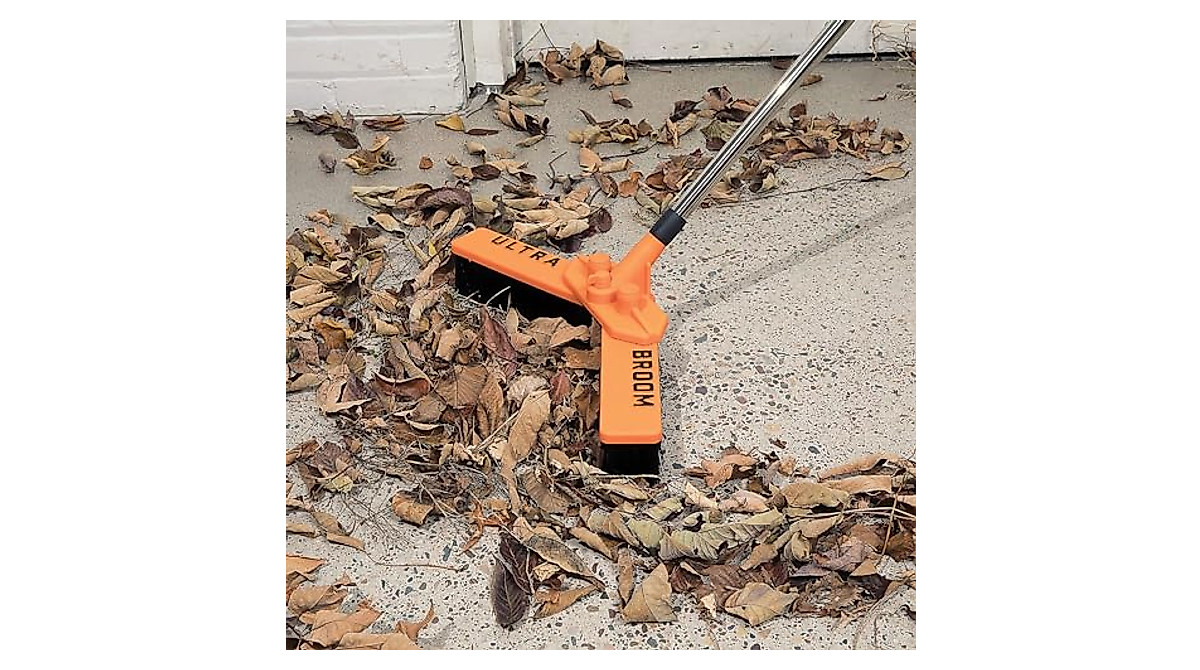 UltraBroom Heavy Duty Outdoor Push Broom - V Sweep Technology