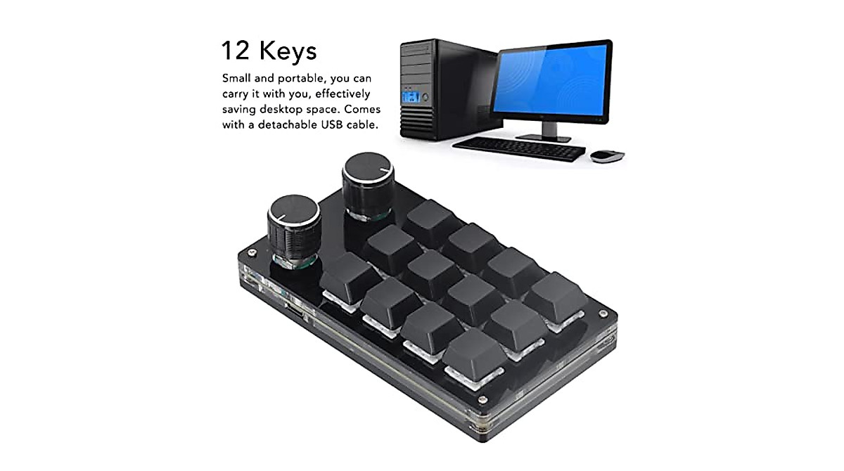 Yoidesu 12-Key Gaming Keypad with Programmable Functions