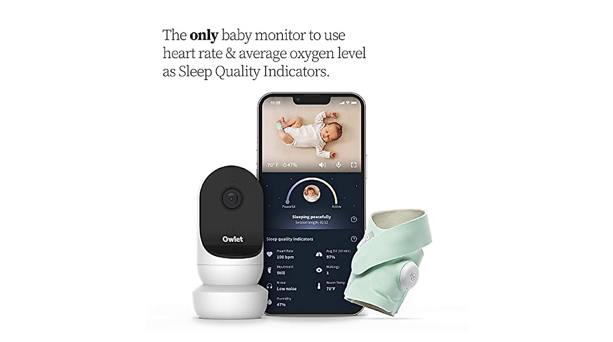 Owlet Dream Duo 2: Smart Baby Monitor w/ Heart Rate & Oxygen