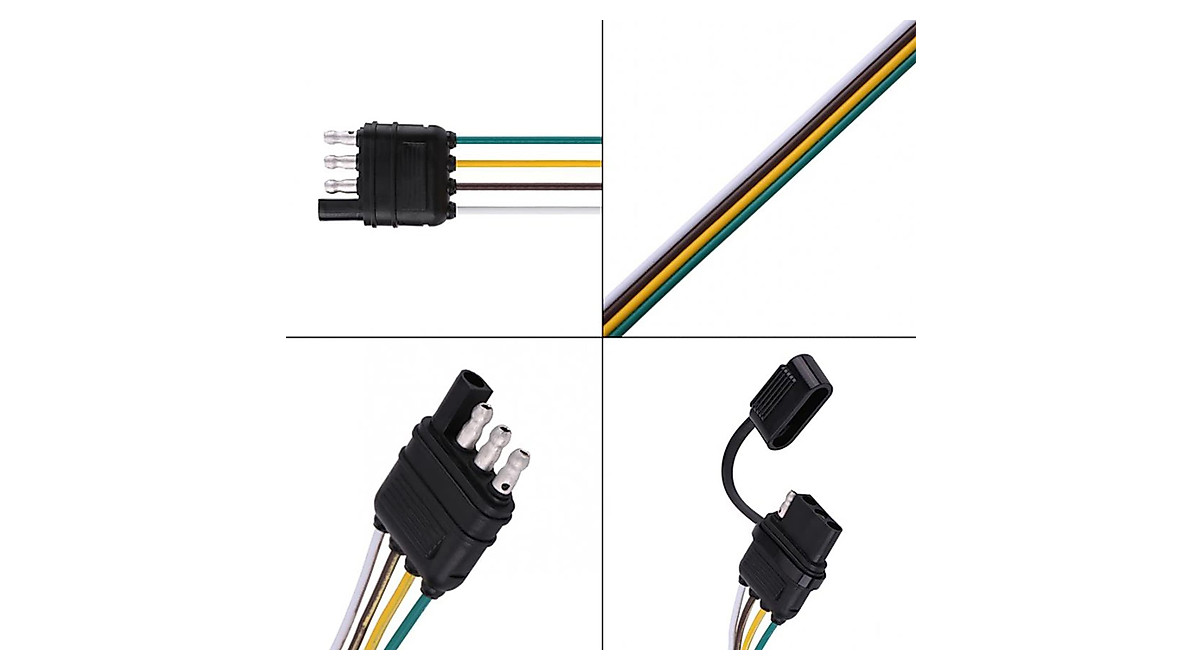 CARROFIX 32-Inch Trailer 4-Wire Flat Plug Extension | Durable & Easy to ...