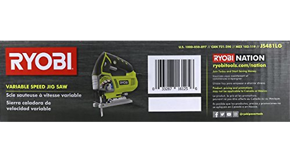 Ryobi JS481LG Jig Saw - Power, Precision & LED Light