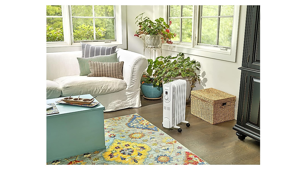 Comfort Zone Electric Oil-Filled Radiator Heater - Safe & Quiet Warmth