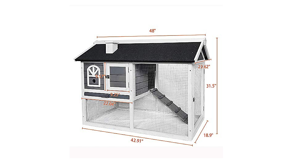 Durable Indoor & Outdoor Rabbit Hutch for Small Pets