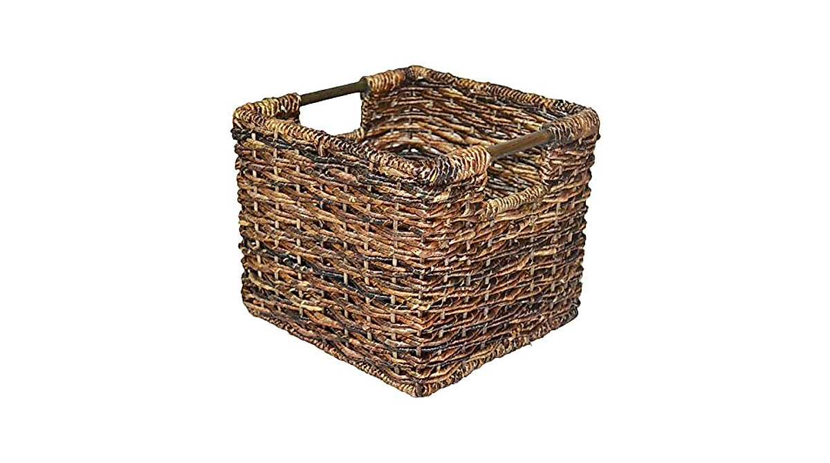 Wicker Small Milk Crate Dark Brown - Versatile Storage Solution