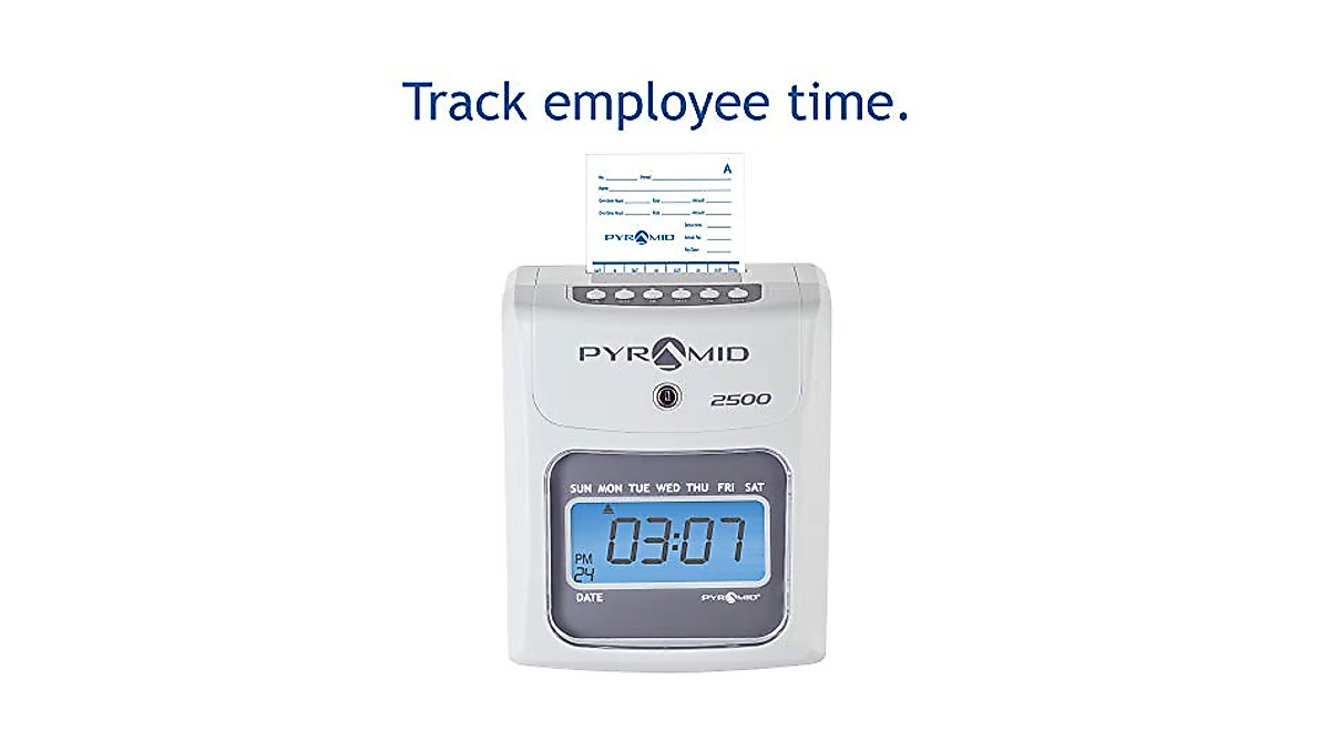 Pyramid Time Systems 2500 Small Business Time Clock Bundle - Accurate ...