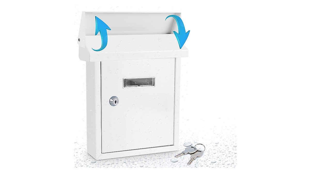 SereneLife Weatherproof Locking Mailbox for Secure Outdoor Mail Delivery