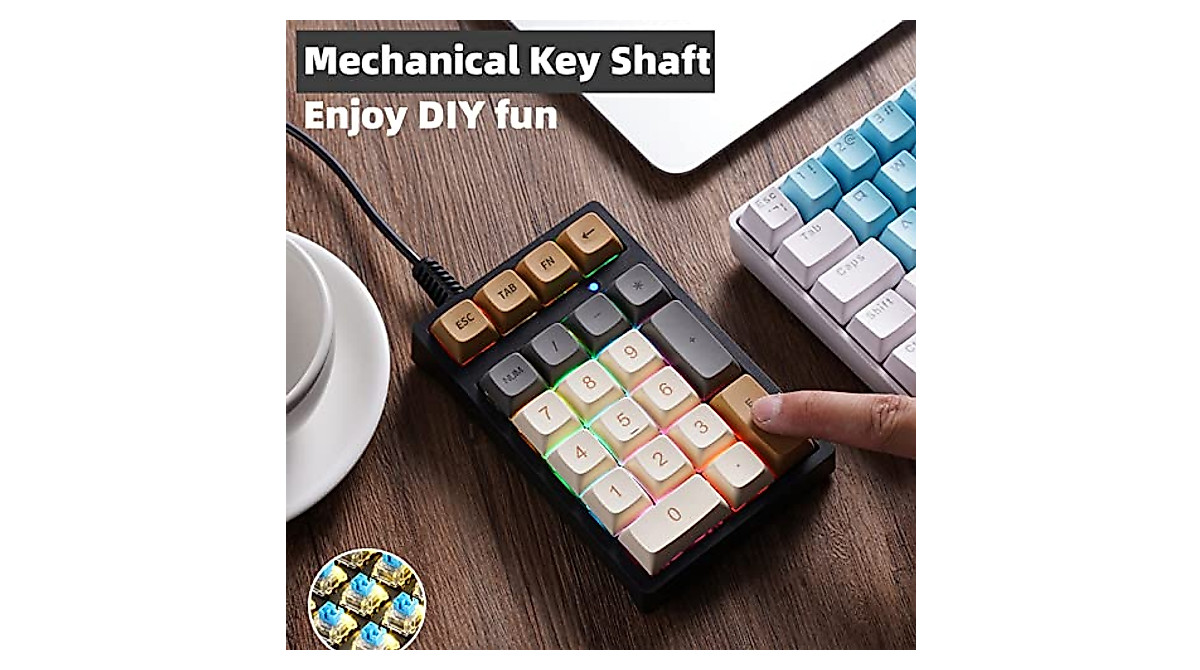 BRIMFORD RGB Mechanical Numeric Keypad - 21 Keys