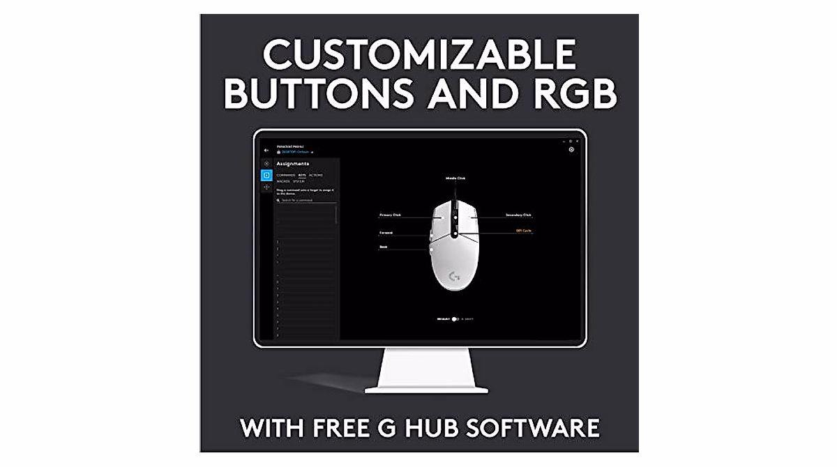 Logitech G203 Lightsync Gaming Mouse - Precision & RGB Customization