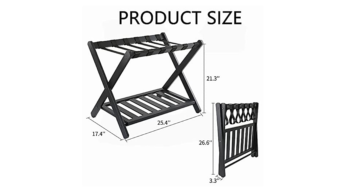 YLZENOBIA Folding Luggage Rack for Guest Rooms