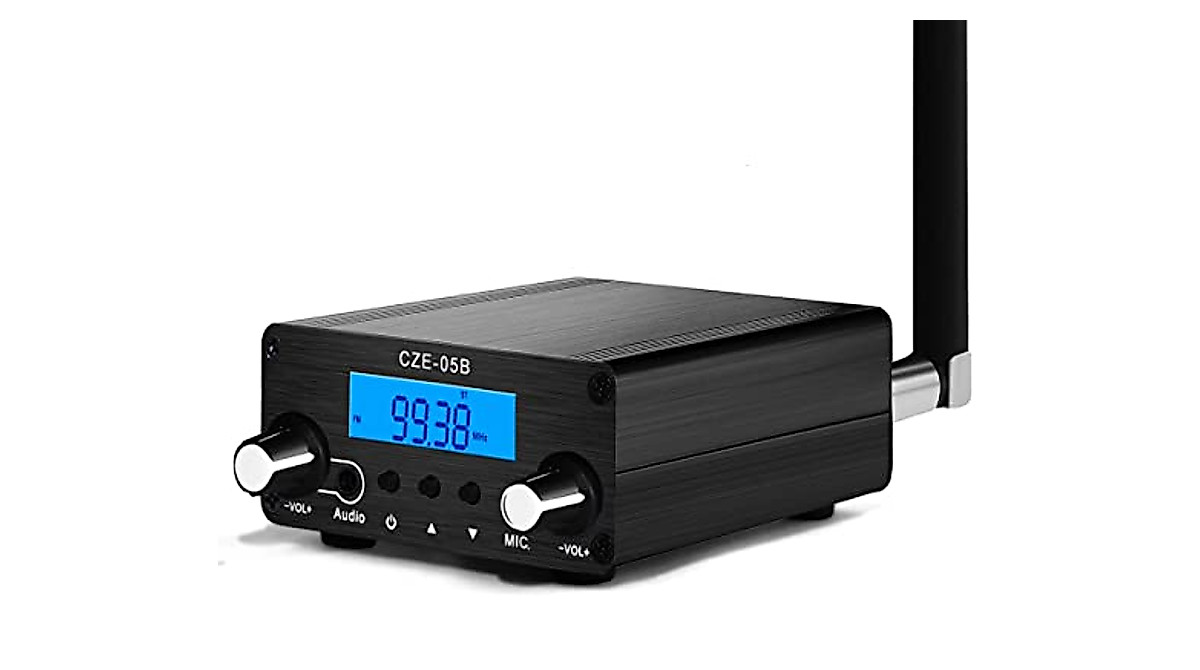 AZWang FM Transmitter - Long-Range Stereo Broadcast for Events & More