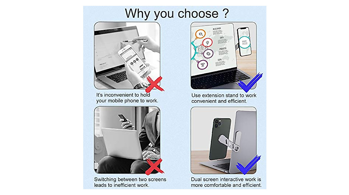 DK177 Magnetic Phone Holder - Dual-Screen Office Upgrade