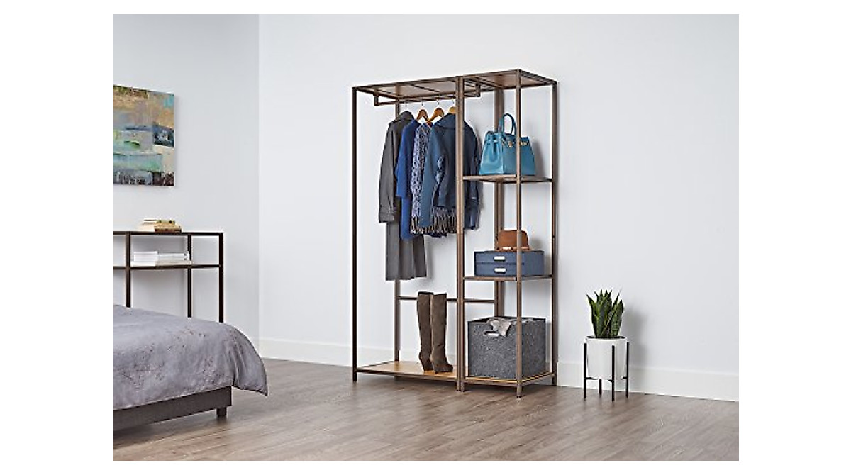 Trinity Garment Rack & 4-Tier Shelf for Closet Organization