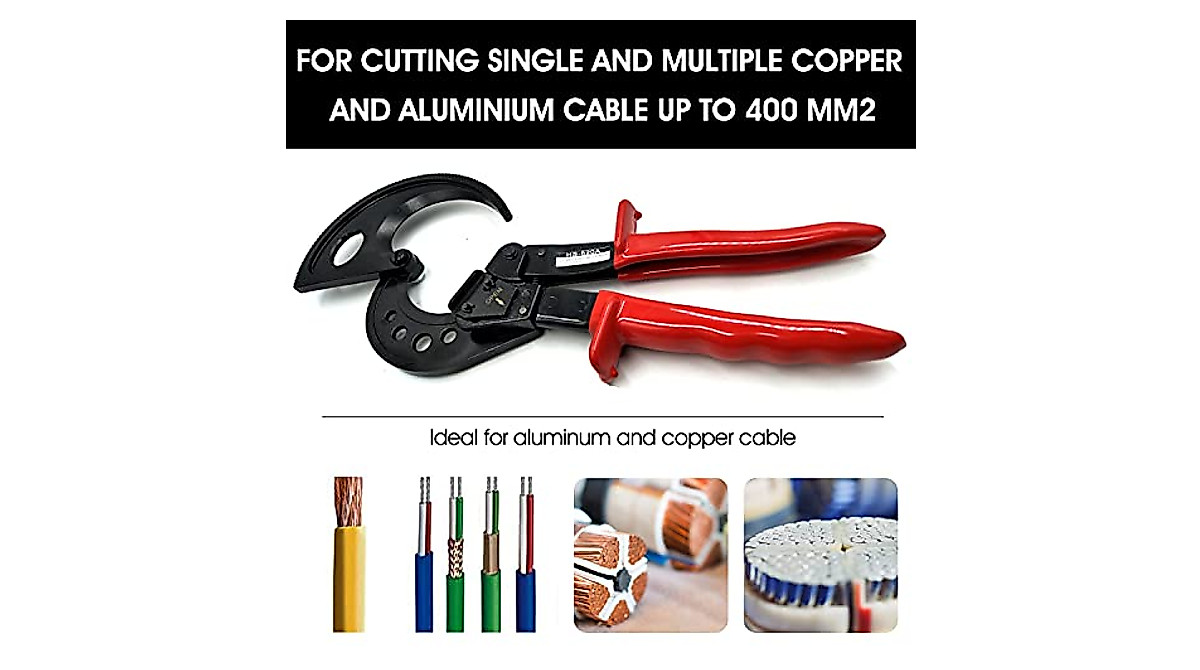 Ratcheting Cable Cutter for Efficient Wire Cutting