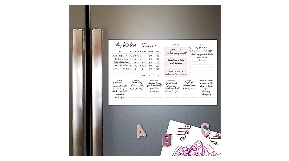 Weekly Planner Sticky Notepad - Repositionable Habit Tracker 10