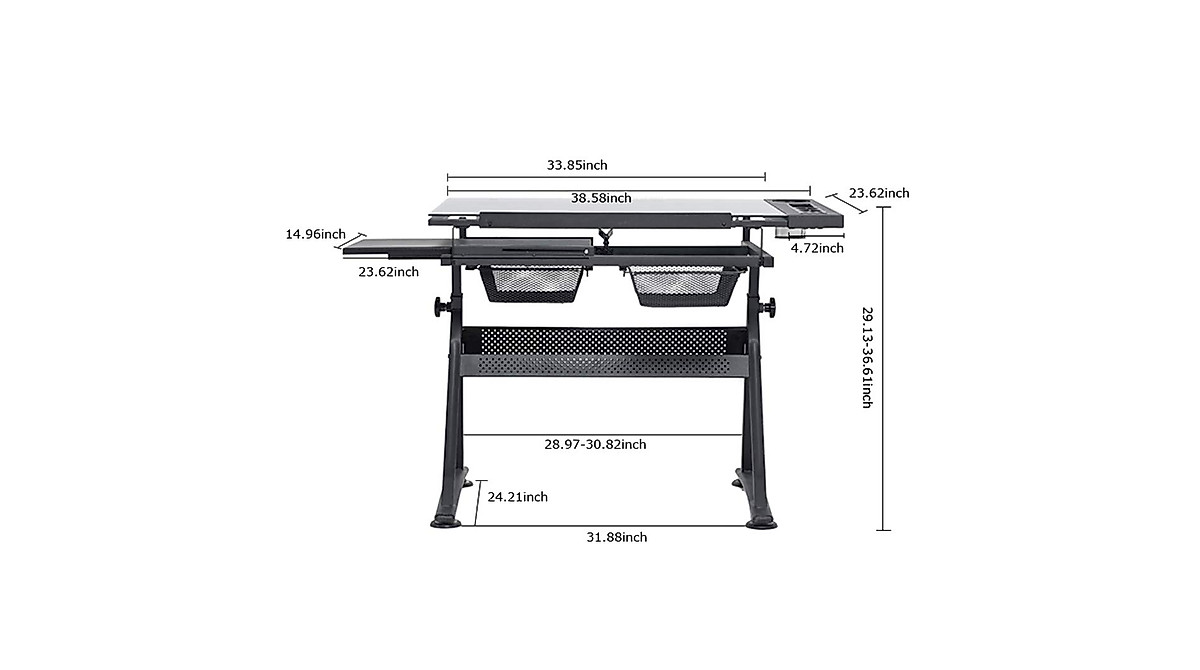 TECHTONGDA Adjustable Drafting Table for Artists and Tattoo Work