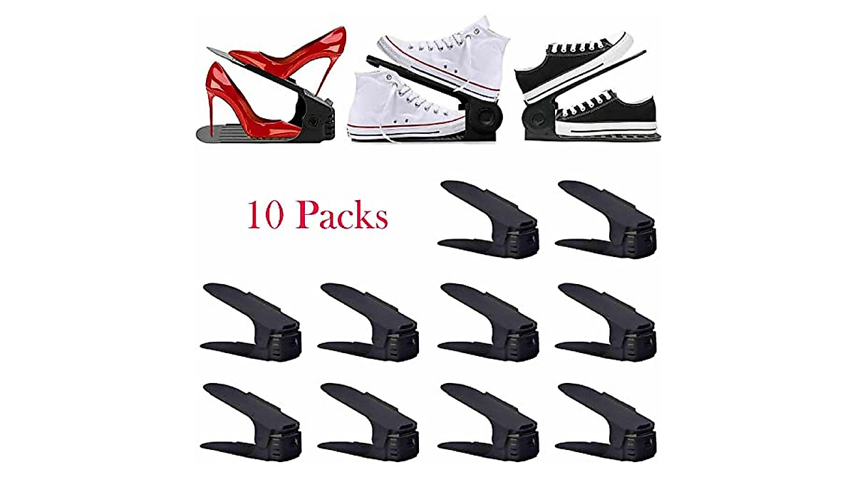LokoshinA 10PCS Adjustable Shoe Organizer - Maximize Closet Space