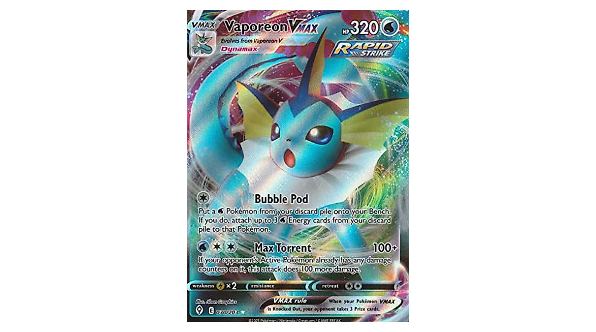 Shop Vaporeon VMAX Ultra Rare Card - Evolving Skies