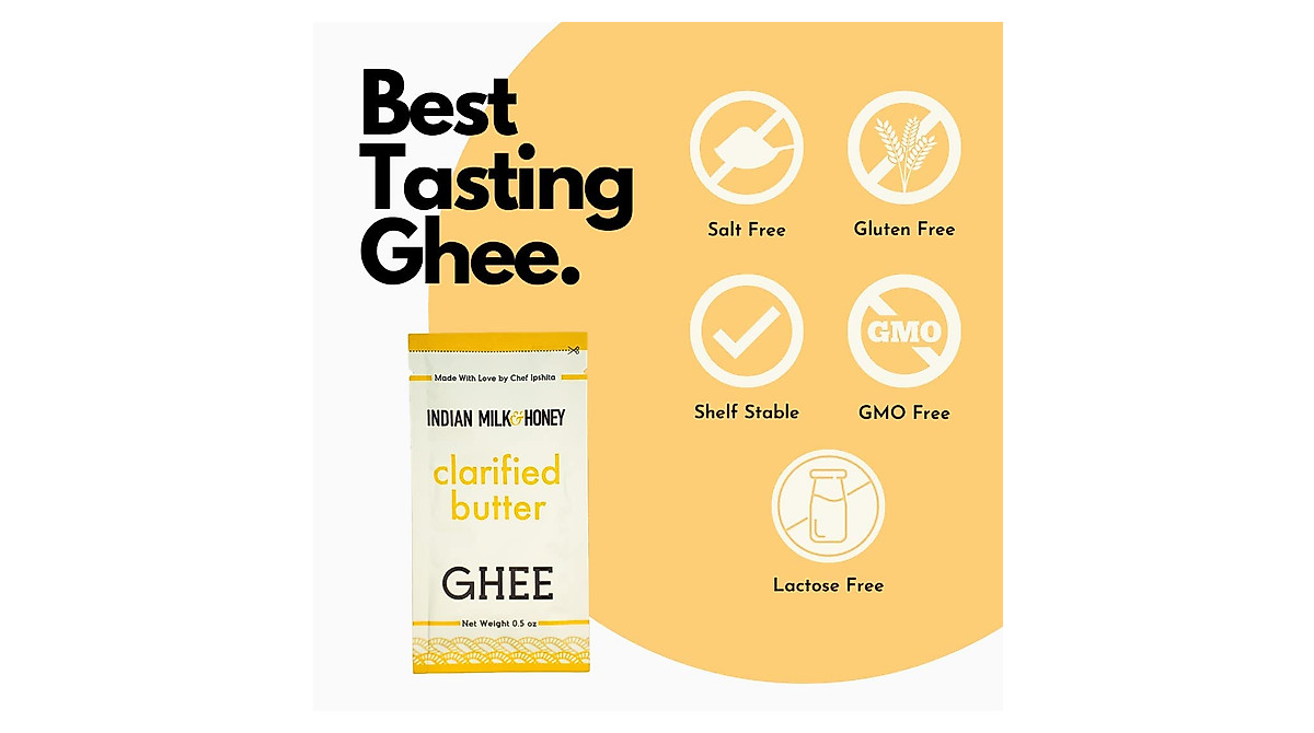 Portable Grass-Fed Ghee Butter Packets | Indian Milk & Honey