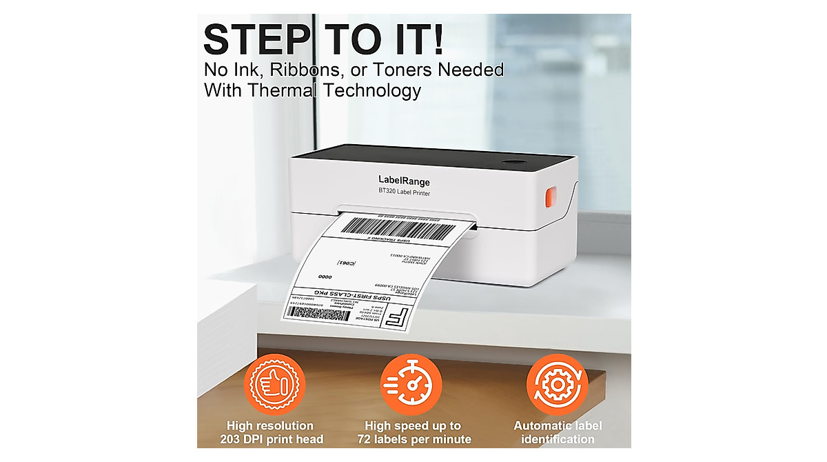 LabelRange LP320 High-Speed Label Printer for Shipping & More